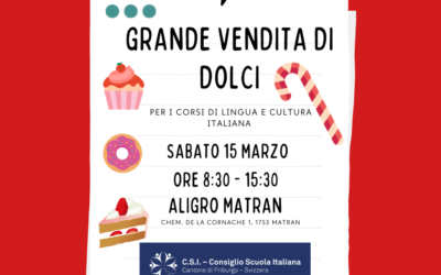 Grande Vendita di Dolci!  SABATO 15-03-2025
